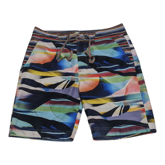 Robert‎ Graham Men's Multicolor Designer Geometric Swimtrunks Size 32 - Picture 1 of 6